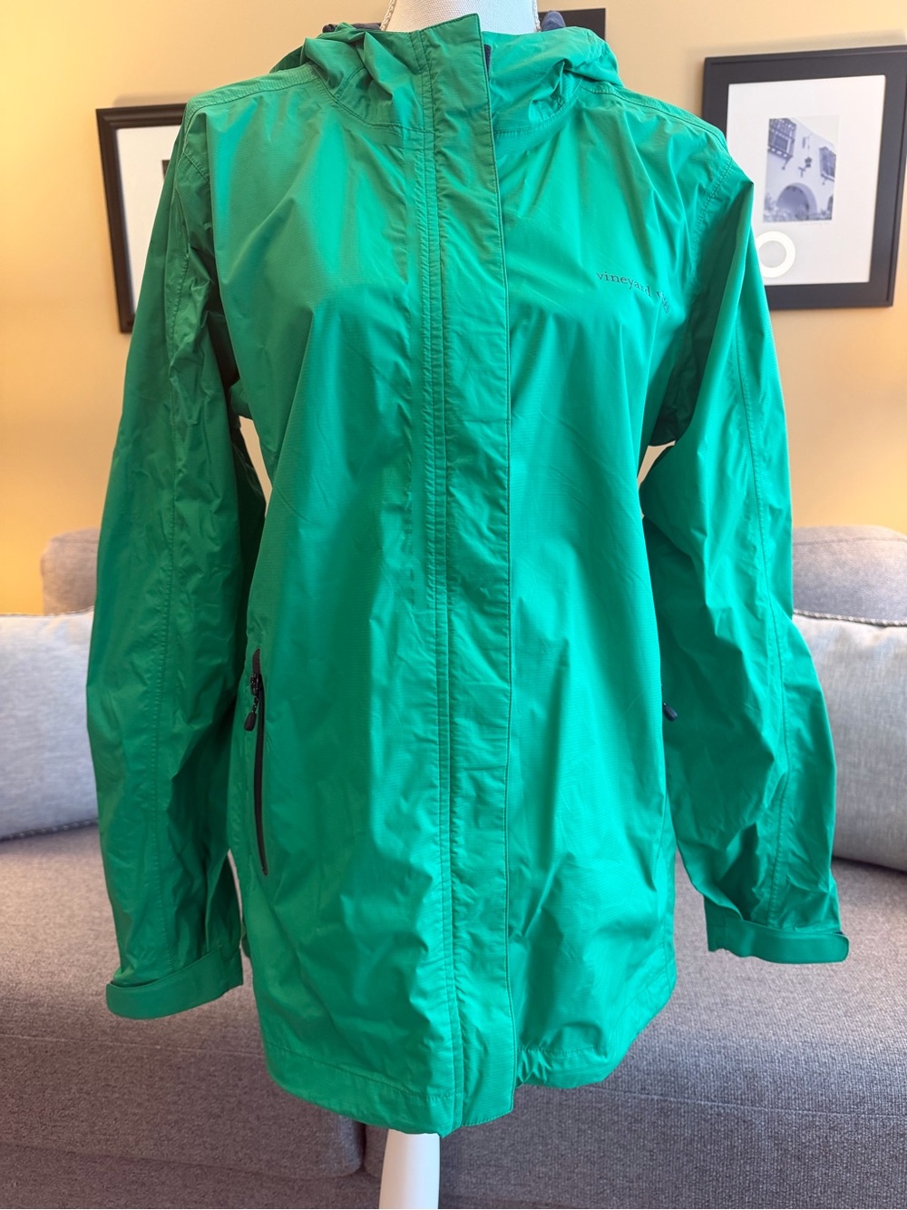 Vineyard Vines Lightweight Green Women's Rain Jacket
